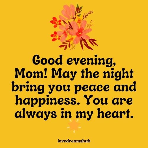 Warm Good Evening Messages for Mother